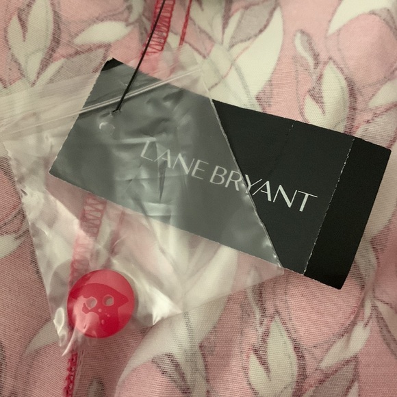 Lane Bryant hot pink pattern ankle length pant Lena fit unique NWT plus sz 24 - Picture 6 of 10